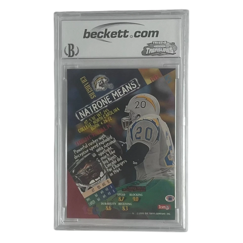 1994 Stadium Club #624 Natrone Means BCCG 10 San Diego Padres - Image 2 of 2