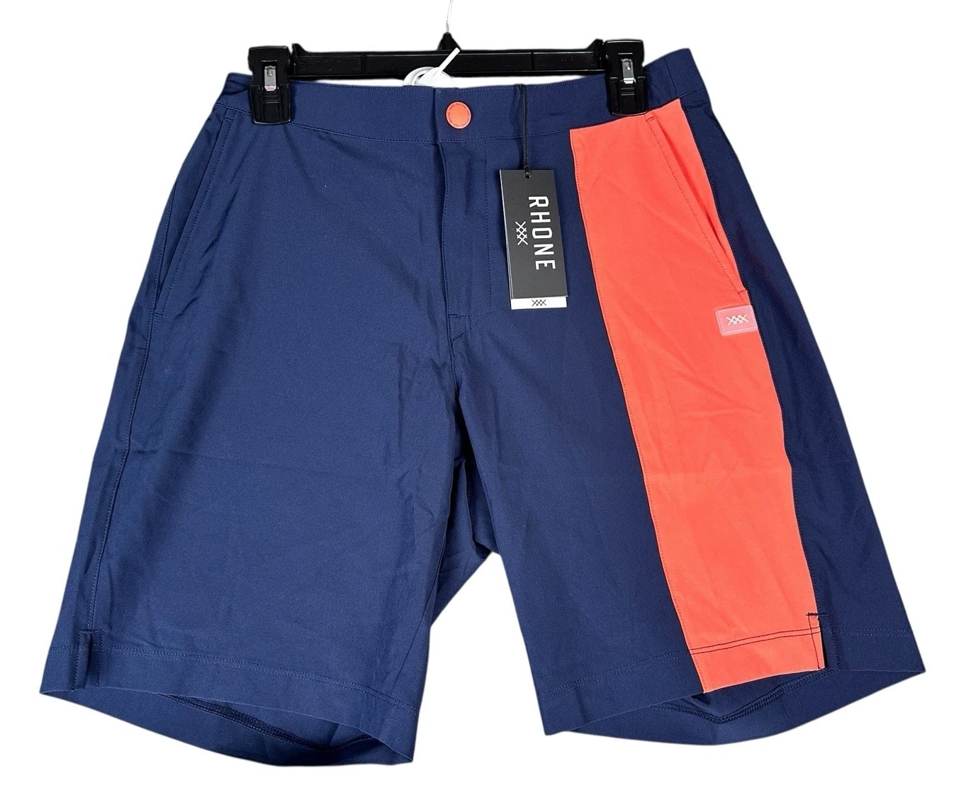 NEW Rhone Mens Barrier Lined Swim Shorts 6" Inseam Blue/Orange Size XXL 2XL NWT