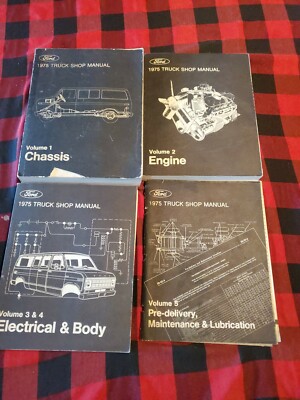 1975 FORD TRUCK SHOP MANUAL CHASSIS ENGINE ELECTRICAL BODY MAINTENANCE 