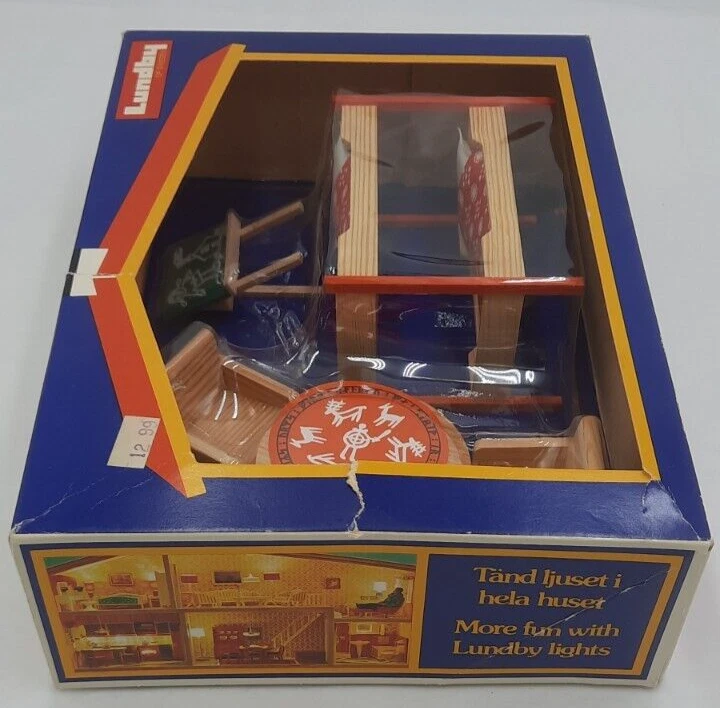 Muebles para casa de muñecas LUNDBY DORMITORIO INFANTIL con caja vintage 1977 Foto 4 de 4