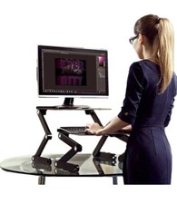 WorkEZ Executive Adjustable Laptop Stand with 2 Fans 3 USB Ports Ergonomic...