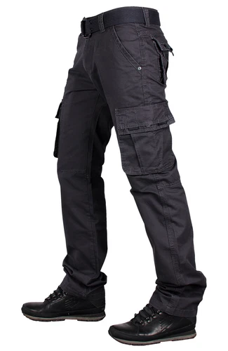 2025 Herren Camouflage Army Hose Freizeit Baumwoll Pants Cargohose mit Gürtel-DE - Bild 44 von 55