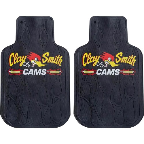 NEW Plasticolor Mr. Horsepower Clay Smith CAMS Rubber Floor Mats Universal -2 PC - 第 1/1 張圖片