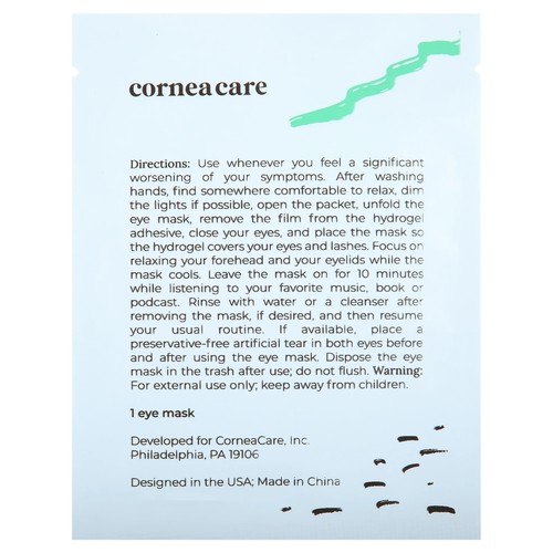 CorneaCare Rescue Self Cooling Compress Eye Mask 6 Individual Cold Eye Masks - Picture 8 of 11