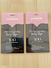 2 packets of Pro works Premium Quality Body Tape Pre Cut Invisible Strips