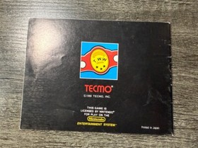 World Wrestling - Nintendo NES Tecmo Manual de instrucciones Folleto solamente