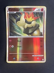 Pokemon Card Cyndaquil 61/123 HeartGold and SoulSilver NM Reverse Holo