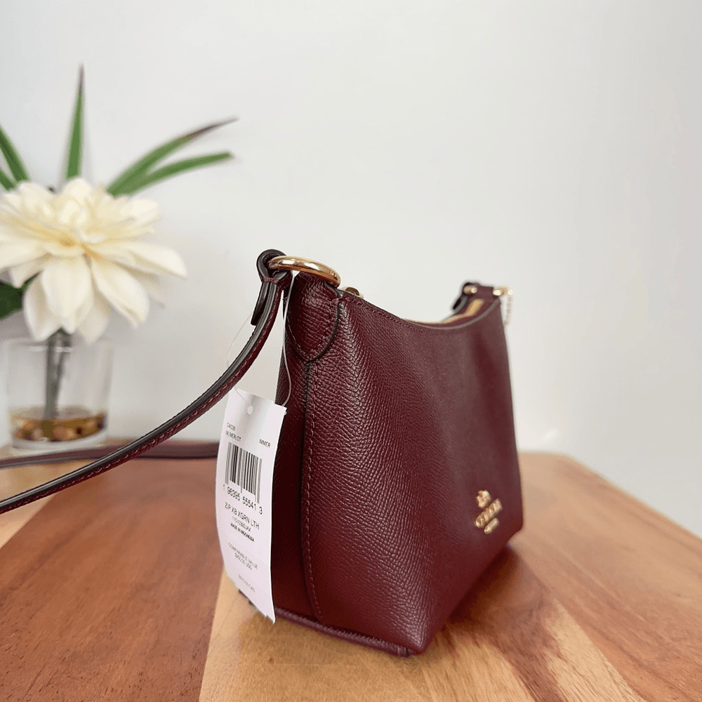 NWT Coach Leather Zip Top Crossbody Bag | eBay