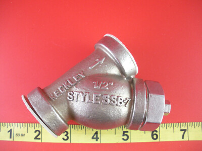Keckley SSB-7 Valve Y Strainer 1/2'' 600 CF8M Stainless Steel 729 1/4'' NPT New