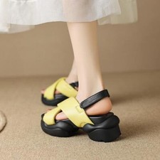 Sandali scarpe donna moda estate sport tempo libero comodi suola spessa punta aperta