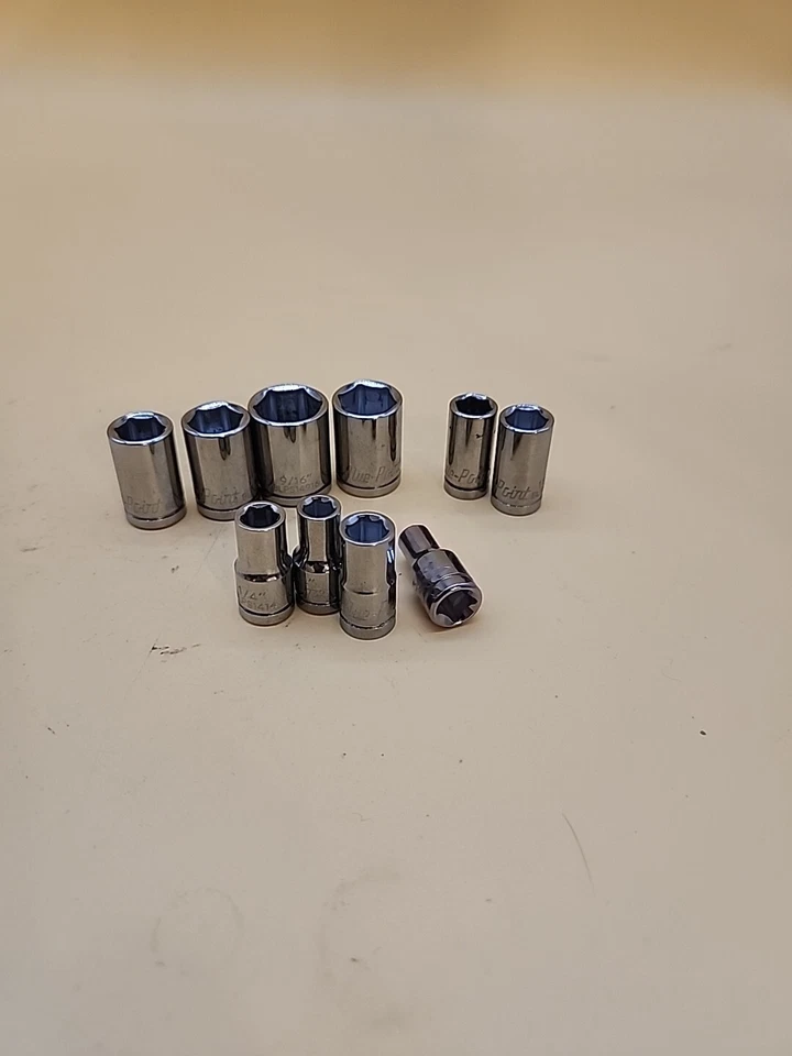  Blue-Point 3/16-5/8" 6 Point SAE Socket set 10ea USA  - Image 3 of 4