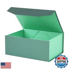 OBMMIRAO Upgrade 5PCS Green Gift Box 9.5x7x4 Inches, Sturdy Gift Box with Lid