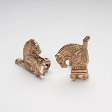 Women Lion Animal Unisex Antique Style Ethnic Tribal Vintage Clip On Earrings