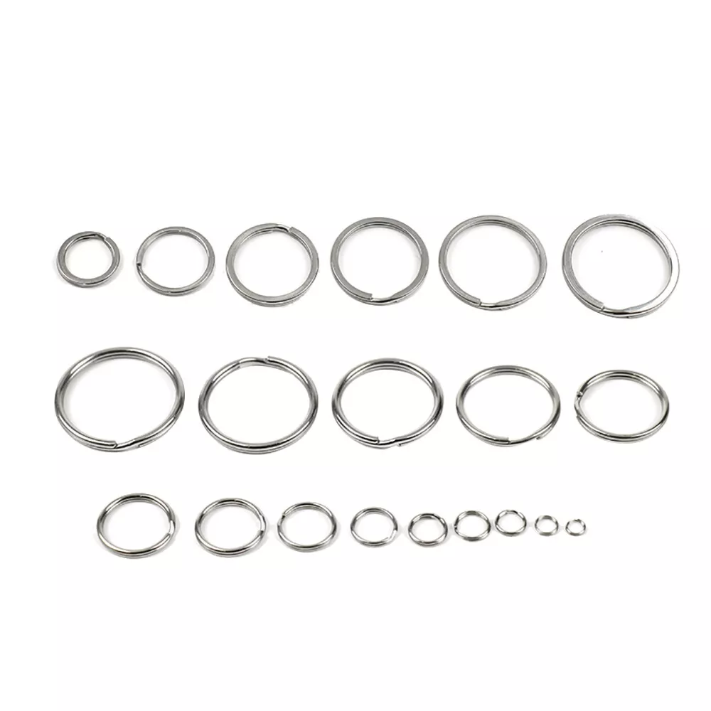 8-35mm Small - Large Keyring Split Rings Silver Metal Hoop Loop Key Ring  Keys O