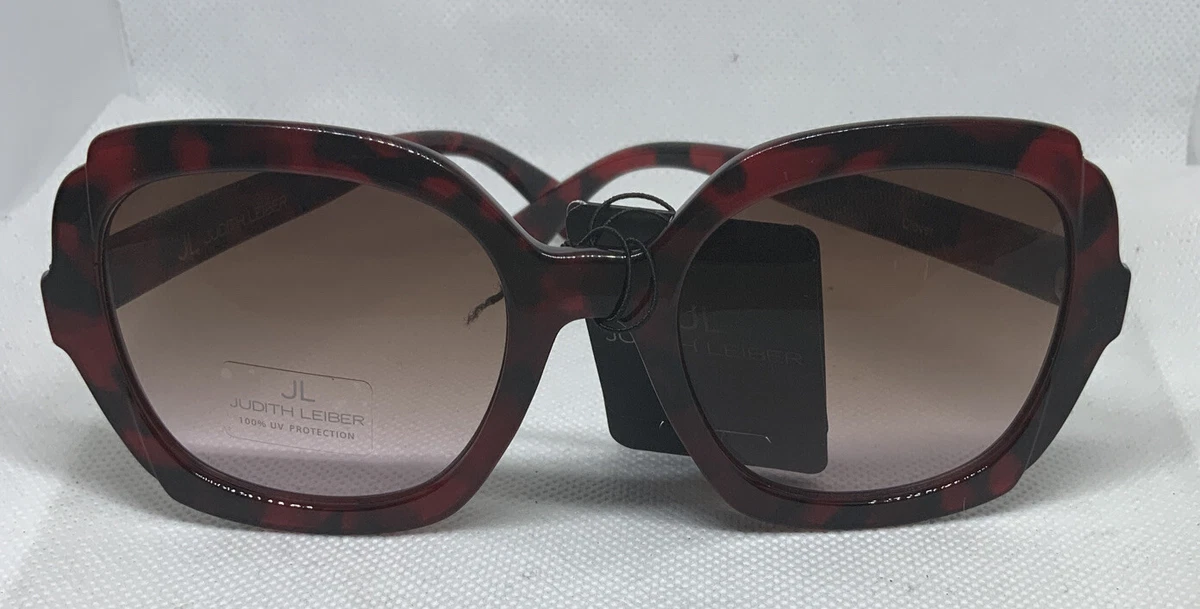 Judith Leiber Women\'s FOXY Burgundy Sunglasses with 100% UV Protection - Rare! JL By Judith Leiber Foxy Square Sunglasses Milk Tortoise  main image 3