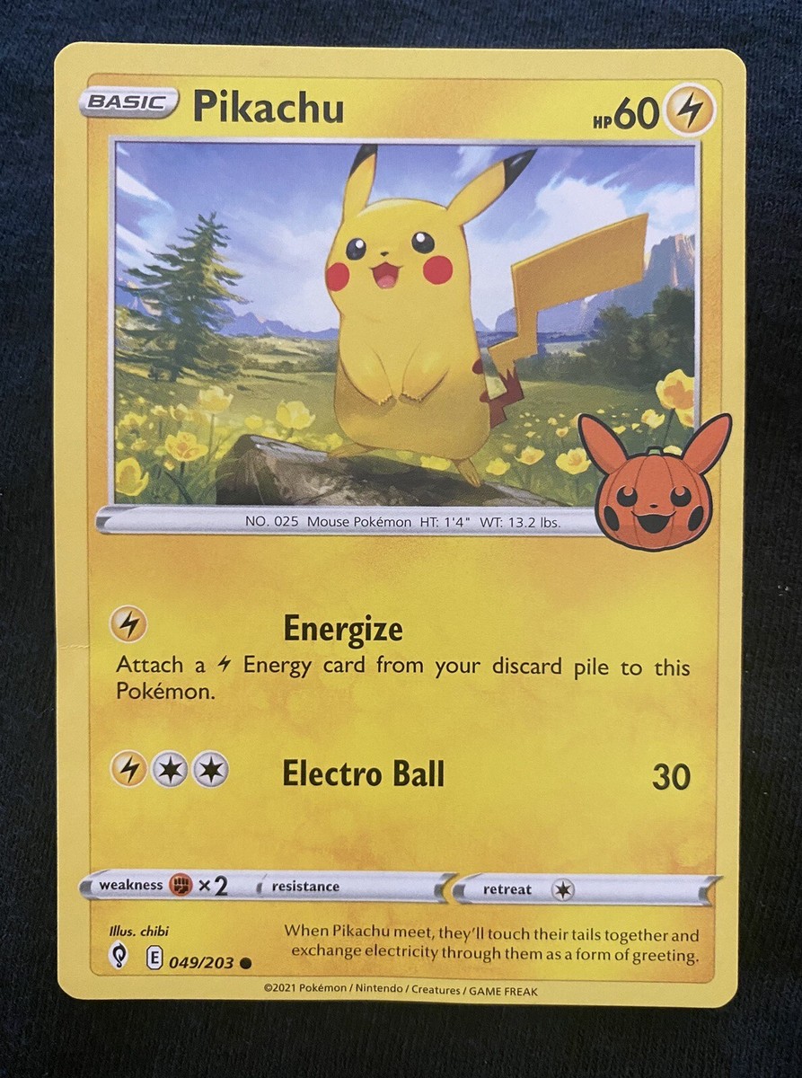 ポケモンカード Pikachu 049/203 Pokémon TCG Pikachu Promo (Trick or Trade Halloween) 049/203 | eBay