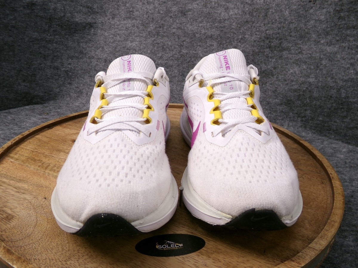 Nike Women's Air Winflo 10 Running Shoe White/Fuchsia Dream Size