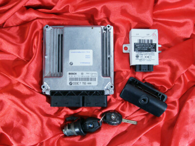 BMW E83 E53 X3 X5 'ies 3.0d M57N DIESEL ENGINE ECU SET DDE EWS3+ LOCK TWO KEYS