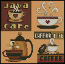 Coffee.. Coffee... Coffee...Counted Cross Stitch Chart No.40-102 