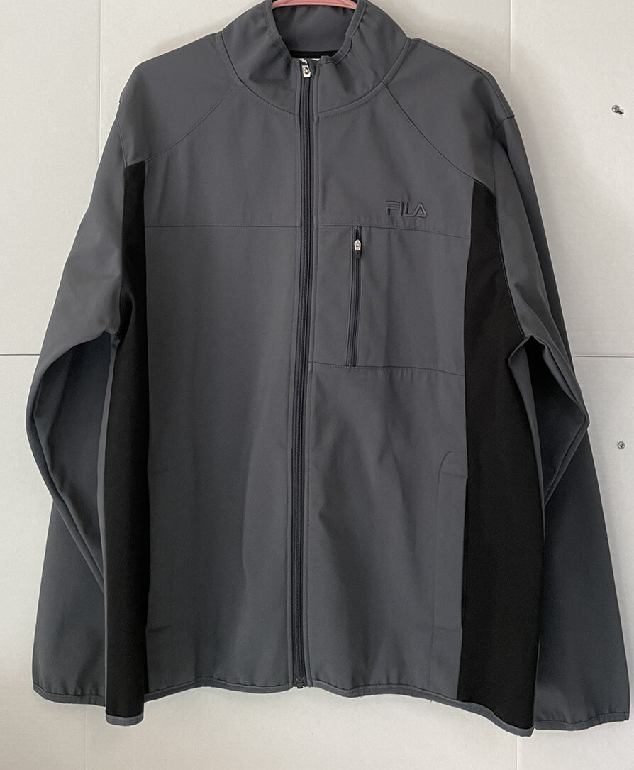 FILA giacca da pista uomo full zip grigia taglia Large
