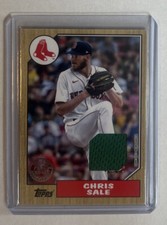 2022 Topps Series 1 Chris Sale 1987 Topps Relic Jersey Patch #87R-CSA Red Sox