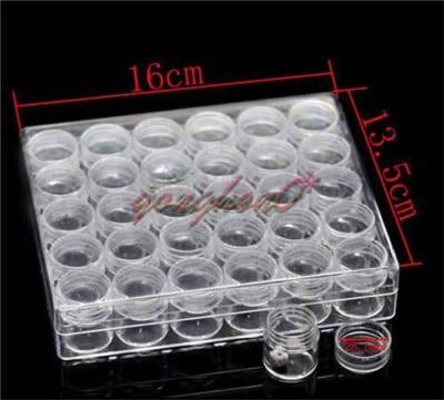 30PCS/Box Plastic Clear Jewelry Container Box Storage Organizer With Lid #T8