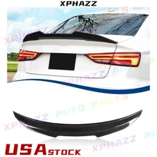 Real Carbon Fiber For 14-20 AUDI A3 S3 RS3 8V Sedan PSM Style Rear Trunk Spoiler