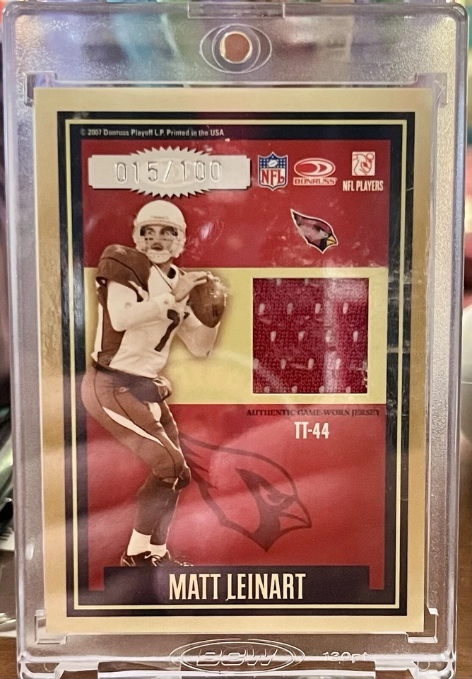 Tom Brady/Matt Leinart 2007 Donruss Elite - Throwback Threads #TT-44 15/100 - Image 2 of 2