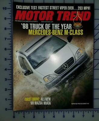 1998 Mercedes Benz M Class Brochure Motor Trend 