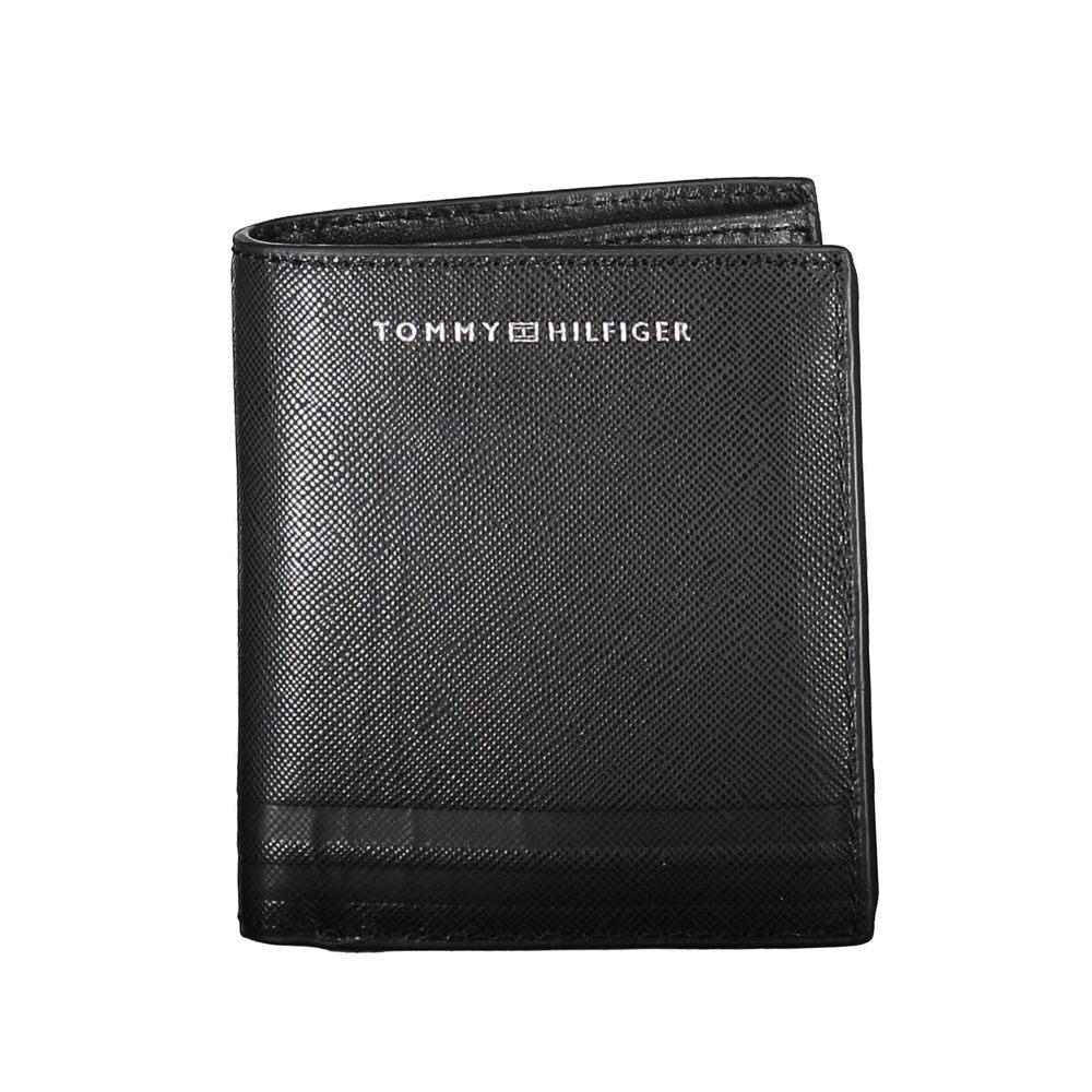 Tommy Hilfiger Mens Black Leather Wallet Stylish & Durable