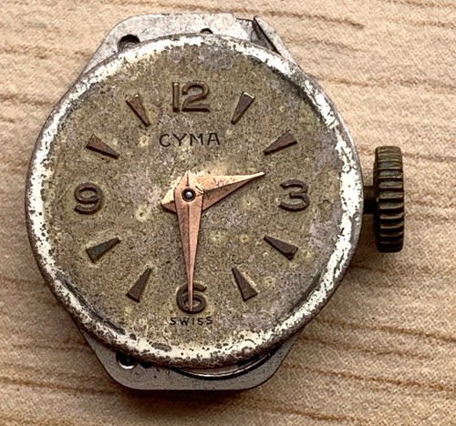 Cadran De Montre Vintage émaillé CYMA - Ancien, Pour Collection Ou Restauration - Occasion