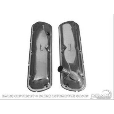 Scott Drake C5ZZ6A582CD Valve Covers Steel Chrome For Ford Pair