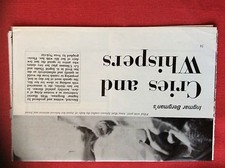 M6-9a ephemera 1970s film preview cries and whispers kari sylwan ingmar bergman 