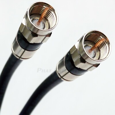 150ft BLK DIGITAL CABLE SATELLITE TV RG6 COAXIAL WIRE RoHS & MoCA INDOOR OUTDOOR
