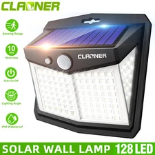 468 LED Solar Power Wall Lights PIR Motion Sensor Outdoor Garden Security Lamp