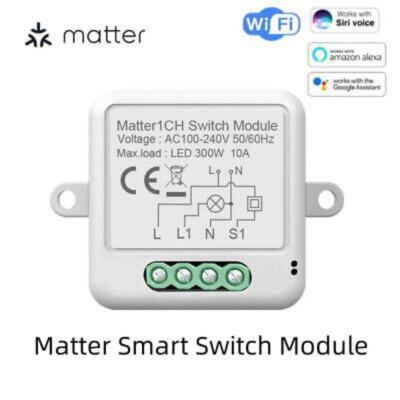 HomeKit WIFI Smart Switch Module Matter Protocol APP Wireless Remote Relay Break