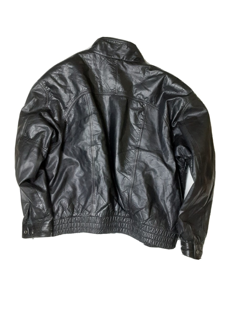 Vintage Expressions World Wide Leather Bomber Jacket Mens Vintage Expressions World Wide Leather Bomber Jacket Mens