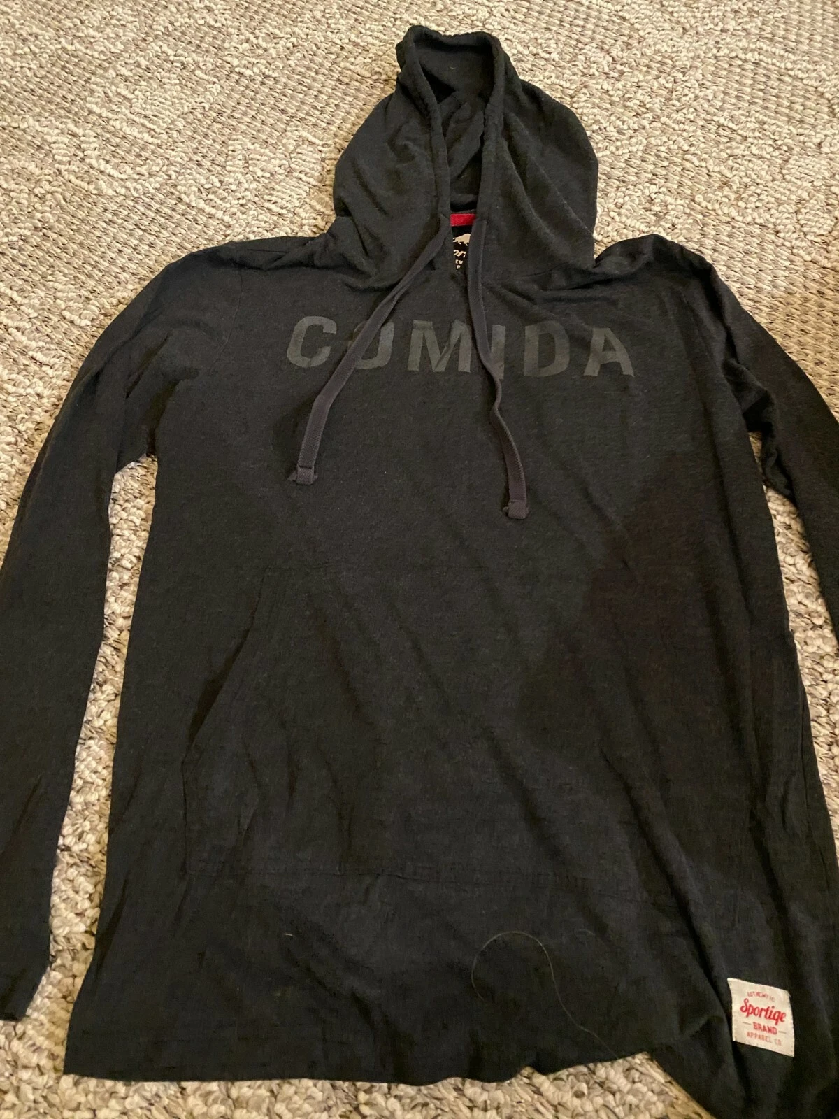 VETEMENTS Felpa con cappuccio Sportige Premium Apparel Co da uomo taglia L manica lunga grigia 024