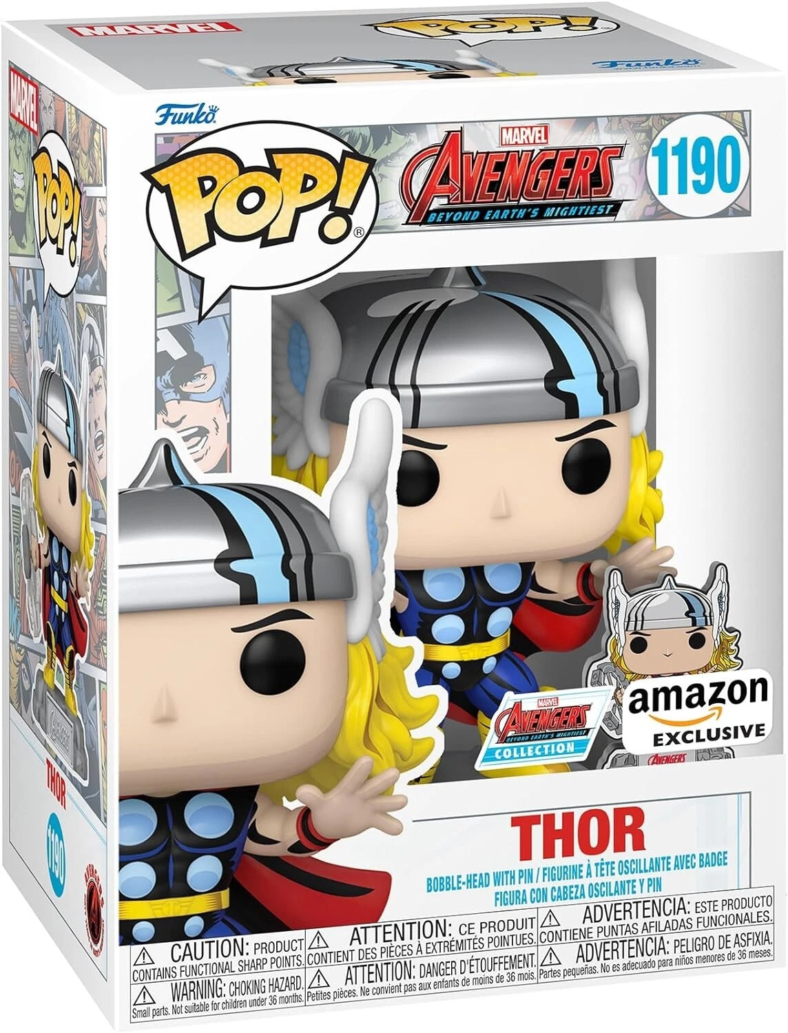Funko Pop! & Pin: Thor -The Avengers: - 60th Anniversary, Amazon