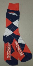 ST1 NFL DENVER BRONCOS Argyle Socks One Size Fits Most OSFM New 