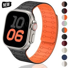 Magnet Silikon Armband für Apple Watch Ultra 3 49mm iWatch 11 10 9 8 7 6 5 4 SE3