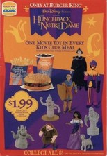 Burger King Kids Meal Toys 1996 Disney Hunchback of Notre Dame Lot of 6 NEW NIP