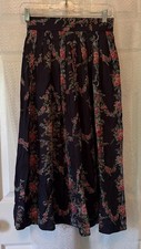 Vintage Herman Geist Petites Floral Skirt Cottage Core Dark Academia 4P