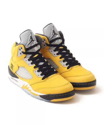 Nike Air Jordan 5 Retro Tokyo 23 Yellow Wolf Grey Black Men's