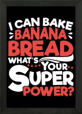 Gerahmtes Wandbild Poster Leinwanddruck Bild Bananenbrot Bäckerei