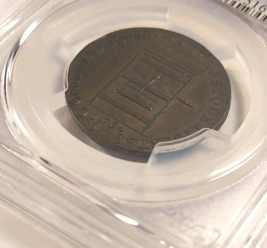 Pop 1 Of 28, Gold Shield PCGS AU 53, 1794 Copper Franklin Press Token 1/2P - Image 4 of 4