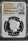 2023 S Peace Dollar Coin Proof  FDOI NGC PF70 Ultra Cameo