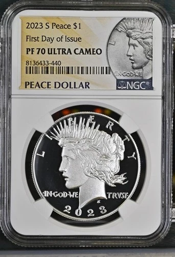 2023 S Peace Dollar Coin Proof  FDOI NGC PF70 Ultra Cameo