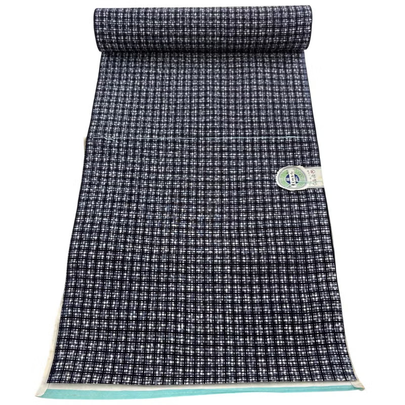 JAPANESE KIMONO FABRIC CLOTH BOLT COTTON NAVY BLUE YUKATA AA7353
