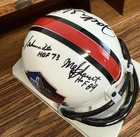 Mel Blount, Joe Schmidt and Jackie Slater Signed White HOF  Mini Helmet with COA